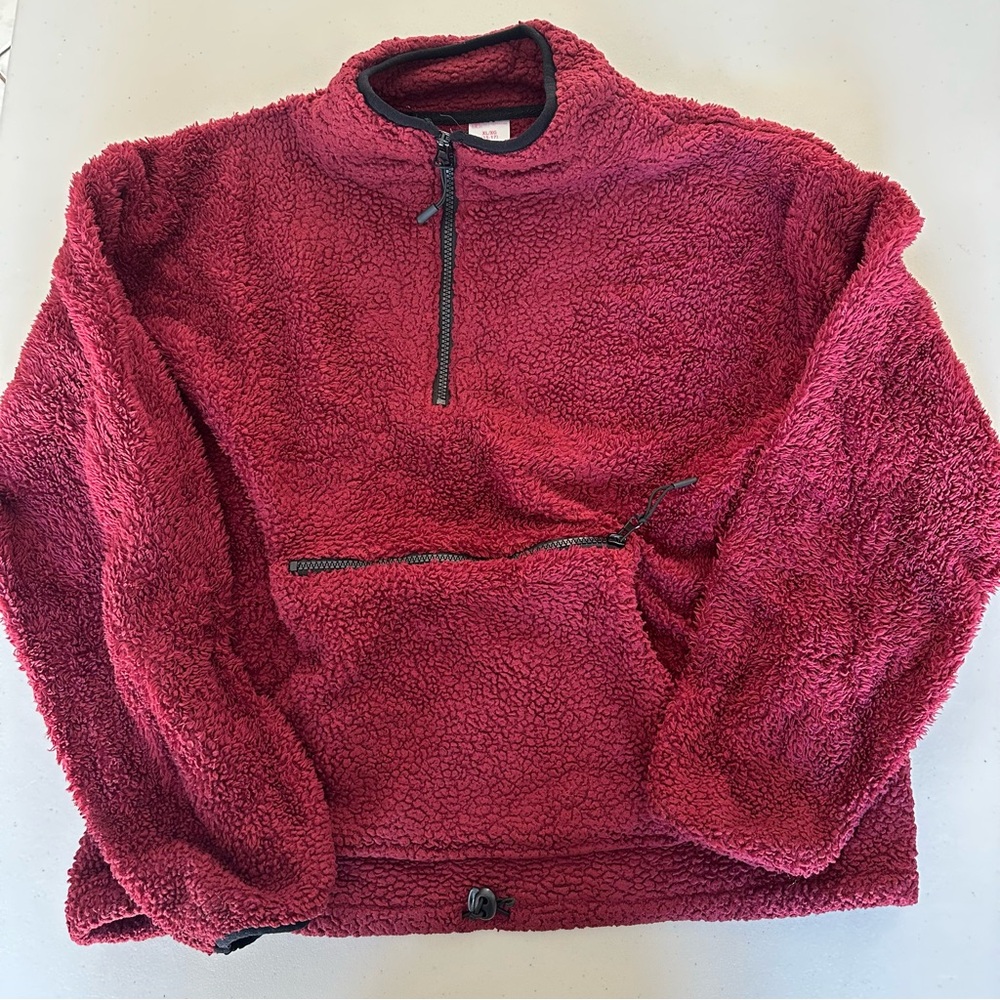 No Boundaries burgundy Fleece Sweater with front pocket - Juniors XLarge